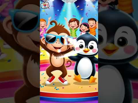 Get ready to groove with Monkey & Penguin! #kids #kidsdancesongs #toddlerfun