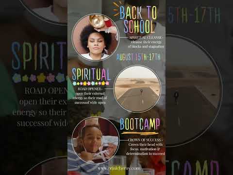 Join us Aug 15th-17th for the 3 day BACK TO SCHOOL SPIRITUAL BOOTCAMP. visit www.orialchemy.com ✨️