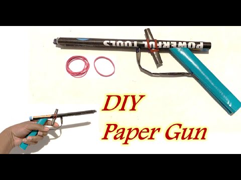 How to make a Paper Gun that shoot rubber bands| Easy Paper Gun Tutorial| DIY Gun