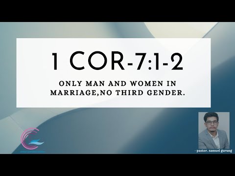 1 Corinthian 7:1-2. God has designed marriage only between Man and Woman.