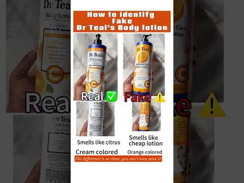 How to identify Fake Dr Teal’s lotion.. #youtubeshorts