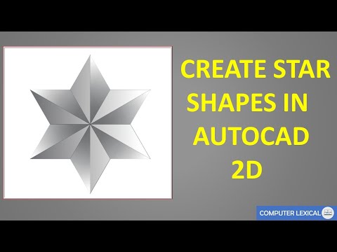 Create Star Shap in Autocad 2D (HINDI) #autocad #autodesk
