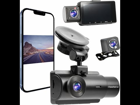 $99 only - 3 Channel Dash Cam 1080P 2K Front and Rear Inside 3 Inch Screen for Cars - Lowest Price