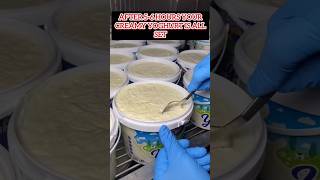 Bulk packaged curd making in factory 😍 #youtubeshorts #food #factory #curd #recipe #yummy #viral