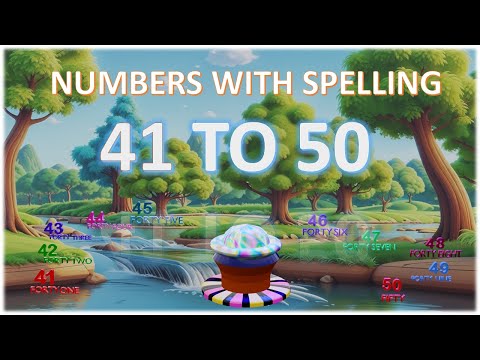 Counting with spelling 41 to 50  | learn count with spelling|Numbers 41 to 50 |Numbers with spelling
