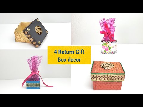 Return Gift Box Decor ideas | Navaratri return gift ideas #haldikumkum #returngift #navratri