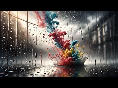 Ink Art 🎨 in Water & Space 🎨 4K Brush Splatter Paint 3D Video Background for Relaxation (MUST WATCH)