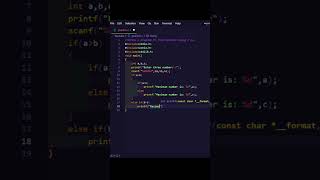 W.A.P to FIND MAXIMUM AMONG THREE NUMBER in C | #shorts | #learn | #C | #learnprogramming13