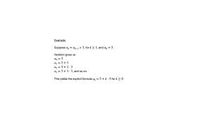 5.6 Solving Recurrence Relations by Iteration