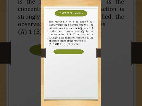 CRE PYQ 2022 #gateexam #gatepyqs #viralvideo #learning #gateaspirants