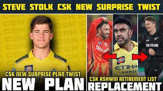STEVE STOLK CSK NEW SURPRISE PLAN 🔥 ASHWIN RETIREMENT ISSUE 