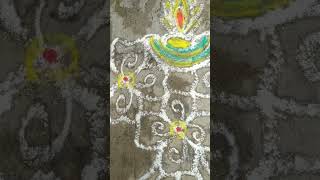 Simple and atractive rangoli l flower 🌹 muggu l special దీపం l  Sivapriyarangoli