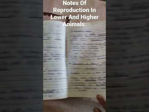 Notes Of Biology Chapter 2 Reproduction In Lower And Higher Animals. HSC Board.#notes #shorts .
