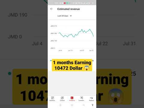 1 Month My YouTube Earning 10472 Dollar 😱 #shorts