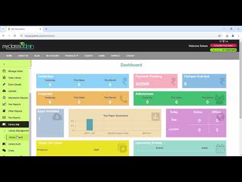 MyClassAdmin Library Management System | Add, View, Issue & Return Books, Reports & Audit