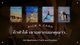 Pick a Card ถ้าทำได้เค้าอยากบอกอะไรกับคุณ? | Hui Mayflower