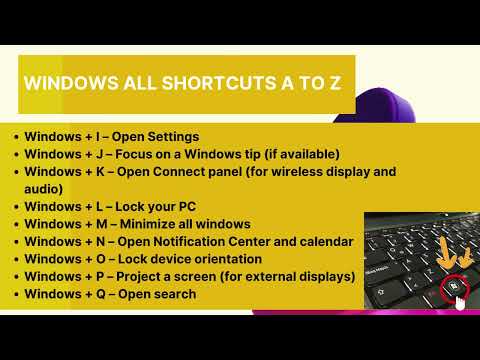 Windows Key Shortcuts A to Z  Master Windows 10 & 11 Productivity Tips!