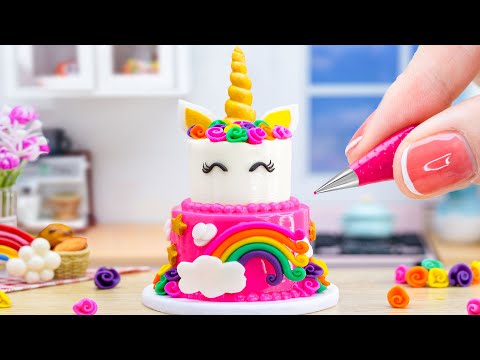 Easy Miniature Pink Unicorn Cake Decorating With Fondant - Wonderful Tiny Cake Ideas Of Mini Tasty