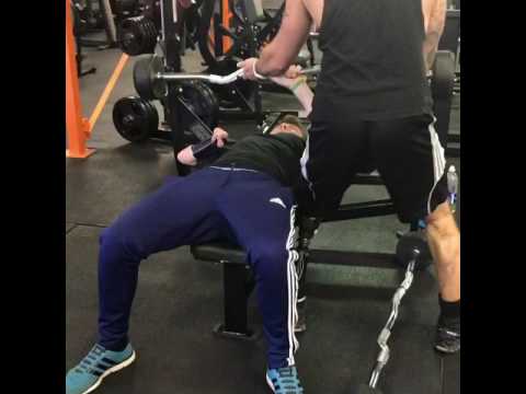 One handed bench press PB!!!!