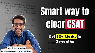 How to prepare CSAT for UPSC Prelims 2025 | 2 months strategy | Target 80+