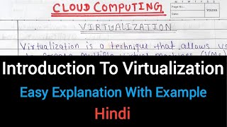Lec-11 Virtualization in Cloud Computing Explained with Example