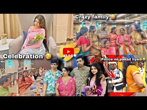 20th anniversary celebration with family 💝 caught by police🥲 #littleanushkavlogs