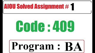 AIOU Code 409 Solved Assignment No 1 Spring 2025 | اقتصادی وتجارتی جغرافیہ