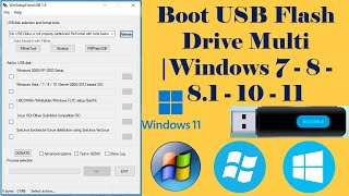 Boot USB Flash Drive Multi | Windows 7/ 8 /8.1 / 10 /11 | Make windows 10 / 8 / 7 bootable pendrive