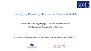 [TMLR] Simplifying Knowledge Transfer in Pretrained Models