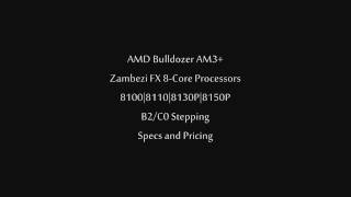 AMD Bulldozer 8-Core CPU Specs and Pricing39
