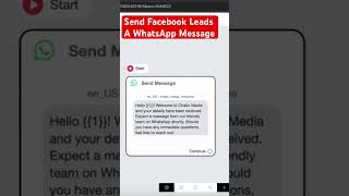 Sending WhatsApp Message To Facebook Form Leads #chatbots  #whatsappbot #aichatbots