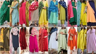 Simple Or Stylish Plain Punjabi Suit Design Ideas for Girls 2023