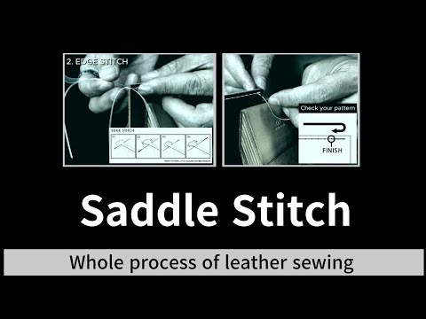 How to saddle stitch / leather craft