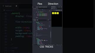 CSS FlexBox : Flex-Direction | css for beginners  | CSS Trick #coding #css #shorts