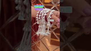 New designer silver ghunghru bangles, with 70% discount on instant order #shorts #silver #ytshorts