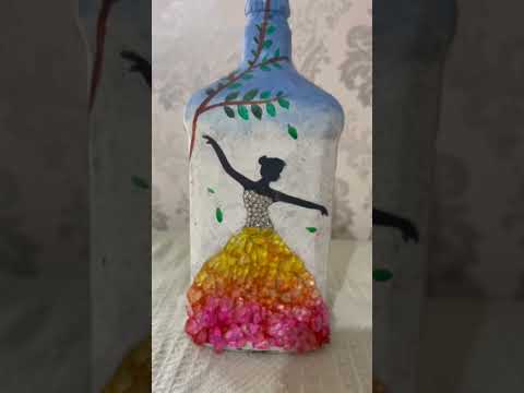 Dancing girl|| Beautiful bottle art|| easy bottle art