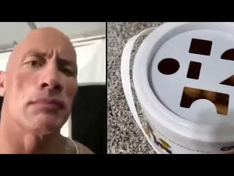 it goes in the square hole rock eyebrow raise meme
