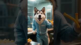 Why did the dog think of this method of washing dishes? #funny #cute#animals#animation