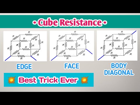 Equivalent Resistance in Cube Trick | Cube Resistance | Current Electricity