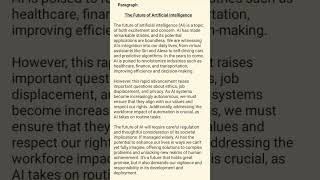 Paragraph on The Future of Artificial Intelligence| Artificial Intelligence#essaywriting#english