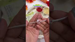 New designer, beautiful silver Rakhi at 65% discount on instant order #ytshorts #shortsfeed        ￼