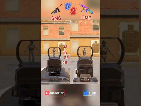 💥SMG vs UMP damage test😱#bgmi #bgmishorts #pubgmobile #shortvideo