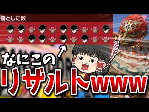 【スマブラSP】なんだこれ！？でかい乱闘で暴れてたら、めちゃくちゃキモいリザルトになった件【ガノンドロフゆっくり実況part71】