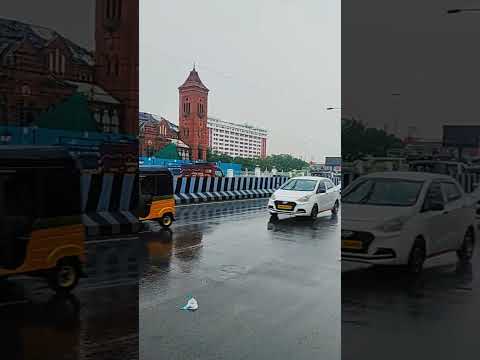 Chennai Central metro station heavy rain  chill and cool climate #Riponbuilding 🏫 #rain #cool