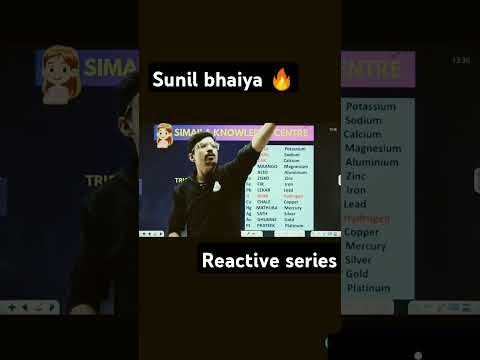 Reactive series by sunil bhaiya#pw#shorts#chemistry#pwfoundation#sunilbhaivlogs#pwmotivation#real