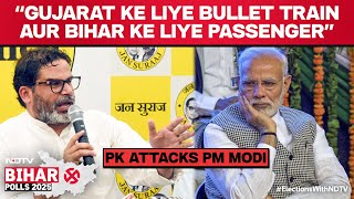 Bihar Elections | Prashant Kishor Attacks PM Modi: "Gujarat Ke Liye Bullet Train Aur Bihar Ke Liye"