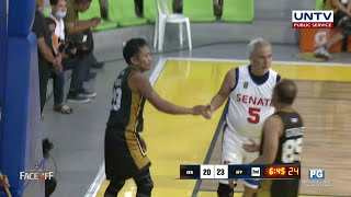 Andal drives, gets the score plus a foul!
