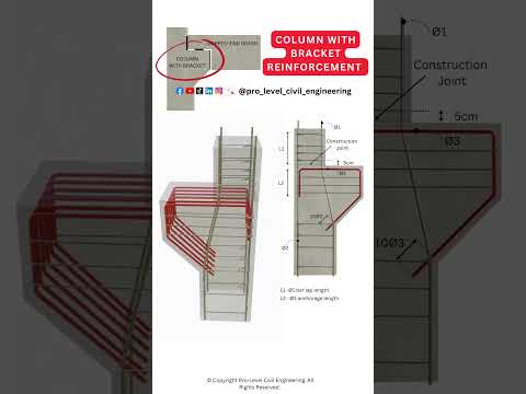 Column With Bracket #construction #civilengineering #structural #engineering #structuralengineering
