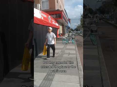 How Chinese restaurants occupy public area for their own use?