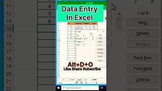 Data entry work in excel l always use this smart way to do data entry work #excelshorts #ytshorts